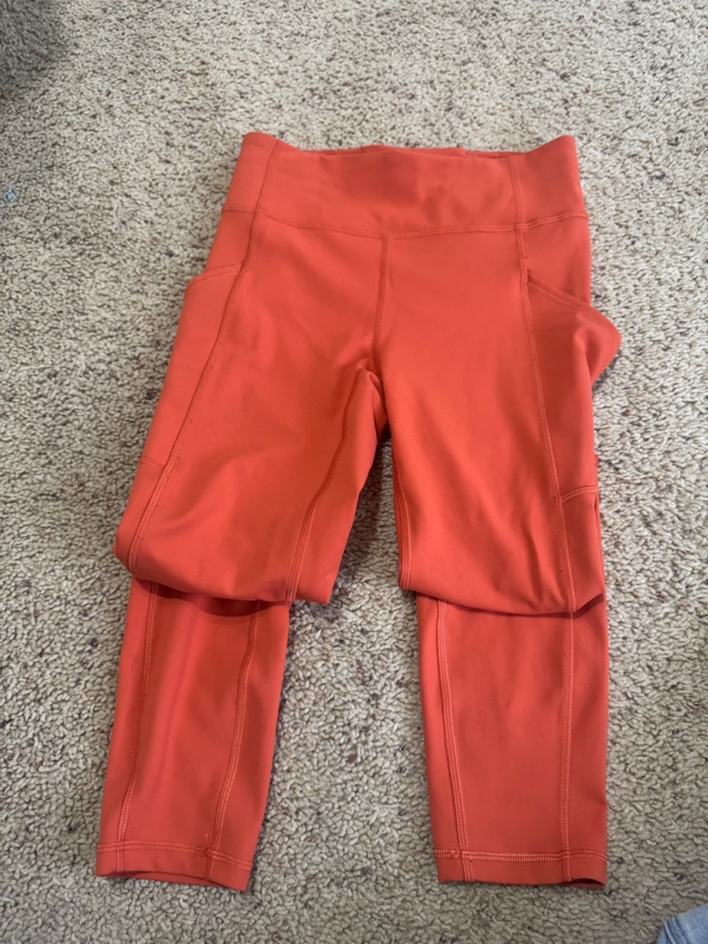 lululemon athletica Kids Coral-Orange Side Pocket Leggings